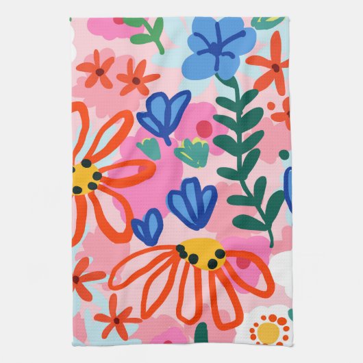 Dat bloemige zomergevoel theedoek (Verticaal)