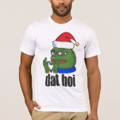 Dat Boi Funny Face met kerstPet hier komt T-shirt (Voorkant)
