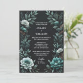 Dat bos Natuur tuin Plant donkergroen bruiloft Kaart (Staand voorkant)