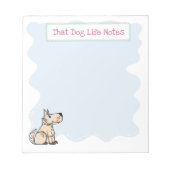 Dat Botten blauw van de Dog Life Cute Dog Notitieblok (Voorkant)