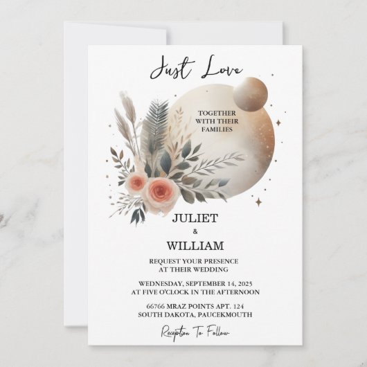 Dat Casual hart niets Fancy gewoon liefde bruiloft Kaart (Voorkant)