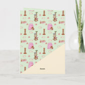 Dat Cat Life Cat Pattern Foto Name Birthday Kaart (Achterkant)