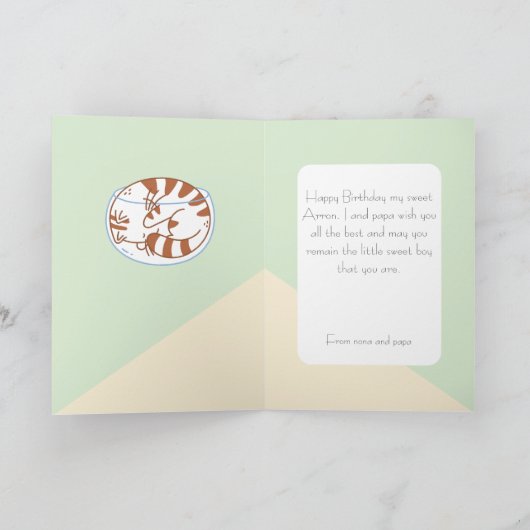 Dat Cat Life Cat Pattern Foto Name Birthday Kaart (Binnen)