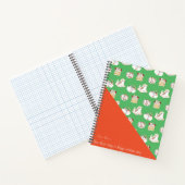 Dat Cat Life Cat Pattern Red Green met naam Notitieboek (Binnen)