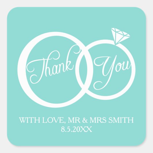 Dat doen we! Dank je Vierkante Sticker (Voorkant)