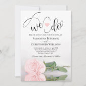 Dat doen we. Elegant Blush Pink Romantic Weddensch Kaart (Voorkant)