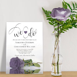 Dat doen we. Elegant Dusty Paars Roos Romantic Wed Kaart