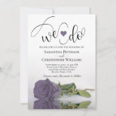 Dat doen we. Elegant Dusty Paars Roos Romantic Wed Kaart (Voorkant)