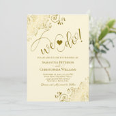 Dat doen we! Elegant Goud & Crème met Details Trou Kaart (Staand voorkant)