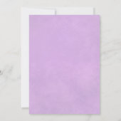 Dat doen we. Elegant Lila Paars Roos Romantic Wedd Kaart (Achterkant)