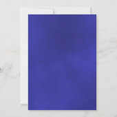 Dat doen we. Elegant Royal Blue Roos Romantic Wedd Kaart (Achterkant)