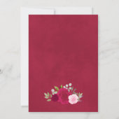 Dat doen we! Elegante Magenta & Rozen Boho bruilof Kaart (Achterkant)