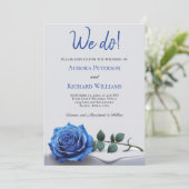 Dat doen we. Elegante romantische Royal Blue Roos  Kaart (Staand voorkant)