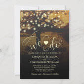 Dat doen we! Elegante rustieke boom met lichten br Kaart (Voorkant)