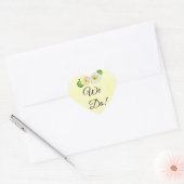 Dat doen we, Gele Daffodil Wedding Hart Sticker (Envelop)