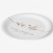 Dat doen we | Huwelijksdag Modern Metallic Script Papieren Bordje (Gekanteld)