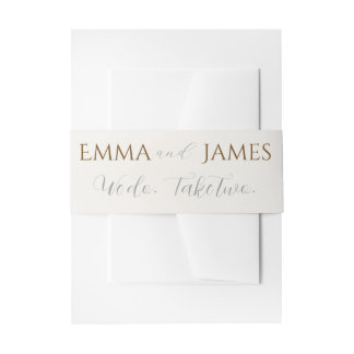 Dat doen we. Neem er twee. Ivory Invitation Buik Uitnodigingen Wikkel