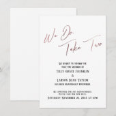 Dat doen we, neem er twee: vertraagde huwelijksaan kaart (Voorkant / Achterkant)