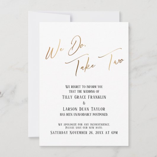 Dat doen we, neem er twee: vertraagde huwelijksaan kaart (Voorkant)