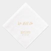 Dat doen we nog steeds | Elegante bruiloft Jubileu Folie Servetten (Rechts)