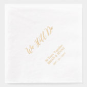 Dat doen we nog steeds | Elegante bruiloft Jubileu Folie Servetten (Voorkant)