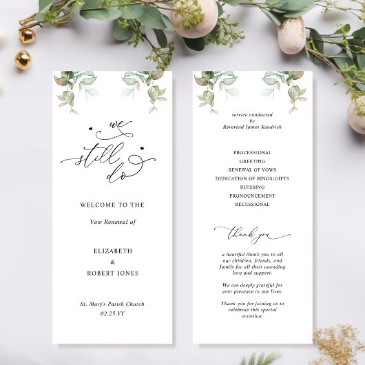 Dat doen we nog steeds, elegante gelofte vernieuwi programmakaart