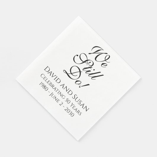 Dat doen we nog steeds. Jubileum Party Paper Napki Servet (Hoek)