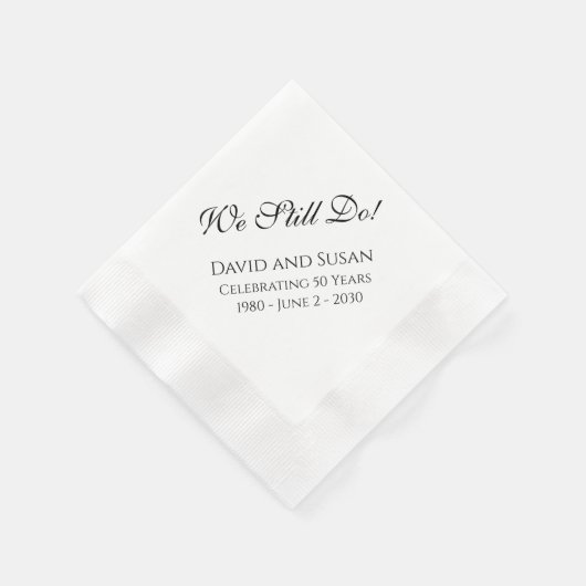 Dat doen we nog steeds. Jubileum Party Paper Napki Servet (Hoek)