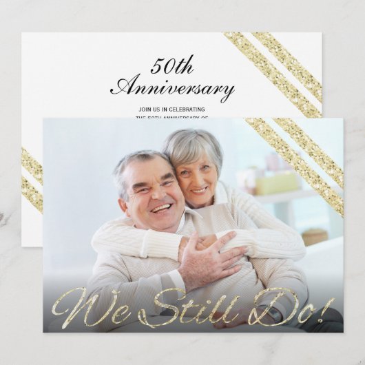 Dat doen we nog steeds. | Modern 50e Jubileum Kaart (Voorkant / Achterkant)