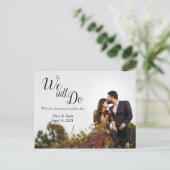 Dat doen we nog steeds | Trouwdatum gewijzigd Eenv Briefkaart (Staand voorkant)