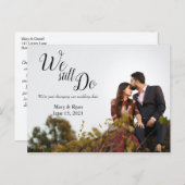 Dat doen we nog steeds | Trouwdatum gewijzigd Eenv Briefkaart (Voorkant / Achterkant)