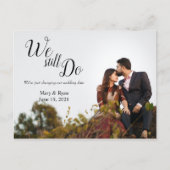 Dat doen we nog steeds | Trouwdatum gewijzigd Eenv Briefkaart (Voorkant)