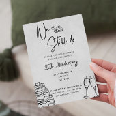 Dat doen we nog steeds | Zwart minimalistisch 25e  Kaart