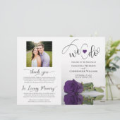 Dat doen we! Royal Paarse Roos DIY Vouw Trouwprogr (Staand voorkant)