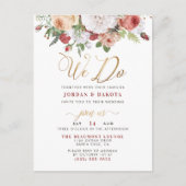 Dat doen we | Rozen & Chic Gold Glitter Script Wed Uitnodiging Briefkaart (Voorkant)
