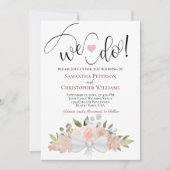 Dat doen we. Rustic Dusty Roos Pink Boho Floral We Kaart (Voorkant)