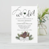 Dat doen we. Rustic Pinecones & Branches Winter We Kaart (Staand voorkant)