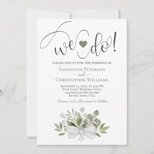 Dat doen we! Rustieke Eucalyptus laat Boho chique Kaart (Voorkant)