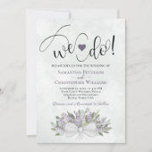 Dat doen we! Rustieke Eucalyptus & Lavendel bruilo Kaart (Voorkant)