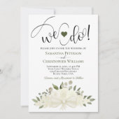 Dat doen we. Rustische witte rozen Elegant Romanti Kaart (Voorkant)