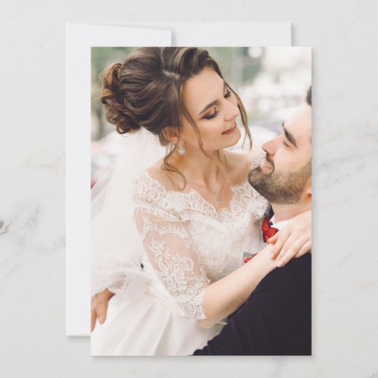 Dat doen we | Vet Sinaasappel Retro boog foto brui Kaart (Achterkant)