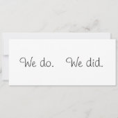 Dat doen we. We deden dat, bruiloft OR verloving a Aankondiging (Voorkant)