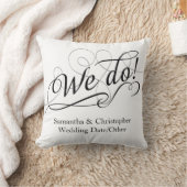 Dat doen we, White Wedding Swirl Kussen (Deken)