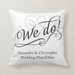 Dat doen we, White Wedding Swirl Kussen
