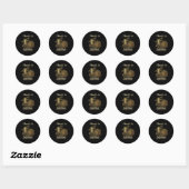 Dat gaat in de compost grappige meme kikker ronde sticker (Vel)