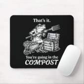 Dat gaat in de compost kikker tuinieren grappig muismat (Met muis)