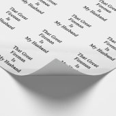 Dat grote vuurman is mijn man. cadeaupapier (Hoek)