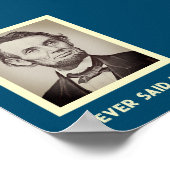 Dat heb ik nooit gezegd: Funny Abraham Lincoln Poster (Hoek)