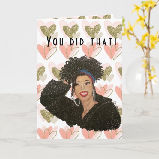 Dat heb je gedaan, gefeliciteerd, Kaart. Kaart (Gele Bloem)