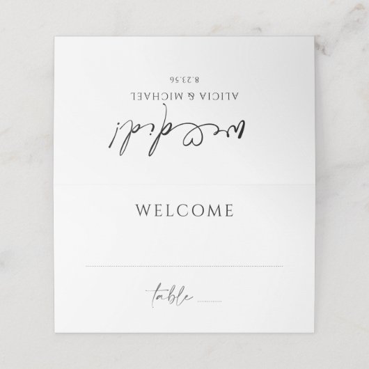 Dat hebben we gedaan. Elegant minimalistisch hands Plaatskaartje (Buitenkant ongevouwen)